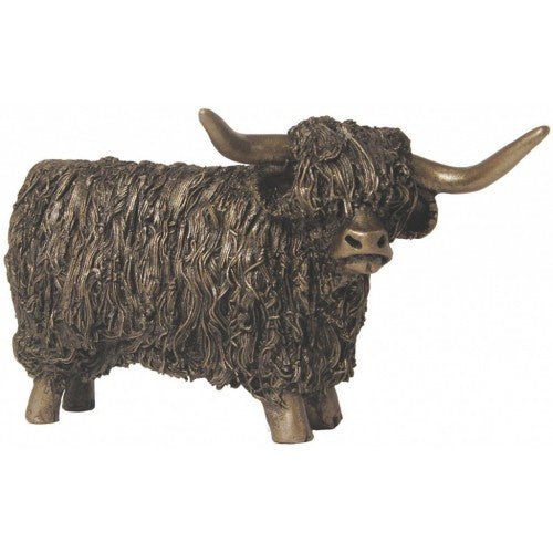 Frith - Highland Cow Standing Small Sculpture By Veronica Ballan