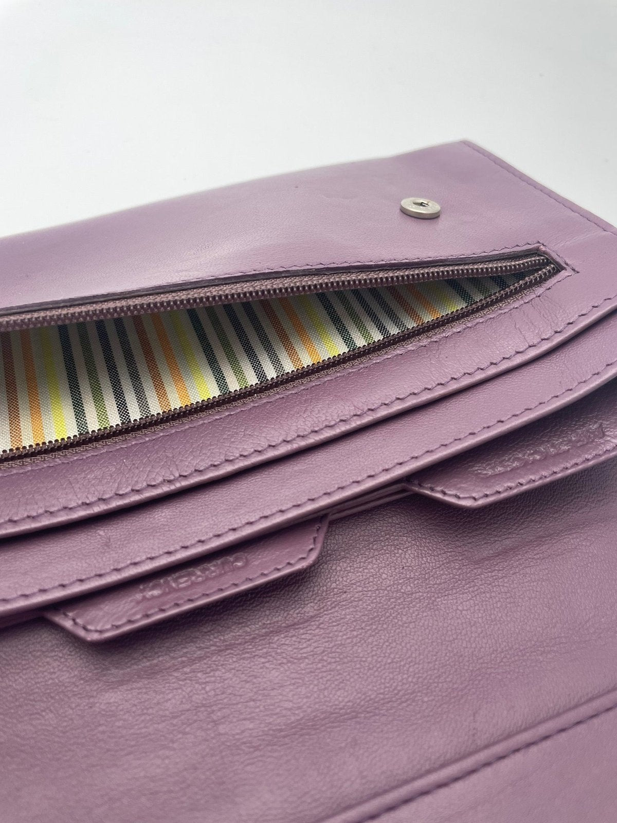 Leather Travel Wallet & Passport Holder Family Traveller In Grape - Dark Purple - Present Days