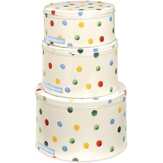 Emma Bridgewater Polka Dot Set Of 3 Round Cake Tins