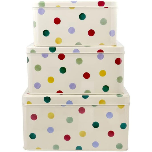 Emma Bridgewater Polka Dot Set Of 3 Square Cake Tins
