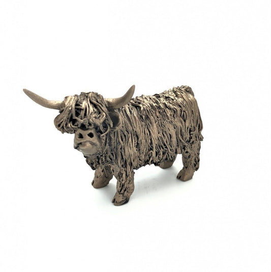 Frith - Highland Cow Standing Junior Sculpture By Veronica Ballan