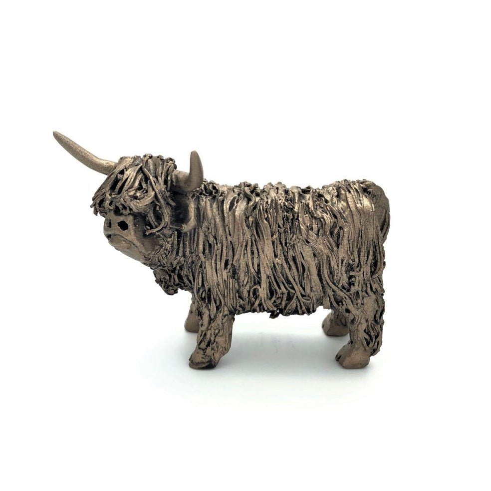 Frith - Highland Cow Standing Junior Sculpture By Veronica Ballan