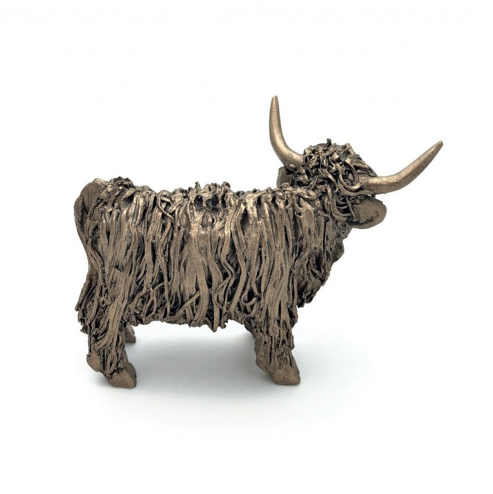 Frith - Highland Cow Standing Junior Sculpture By Veronica Ballan