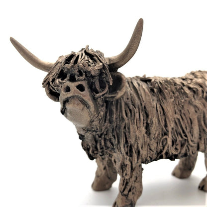 Frith - Highland Cow Standing Junior Sculpture By Veronica Ballan
