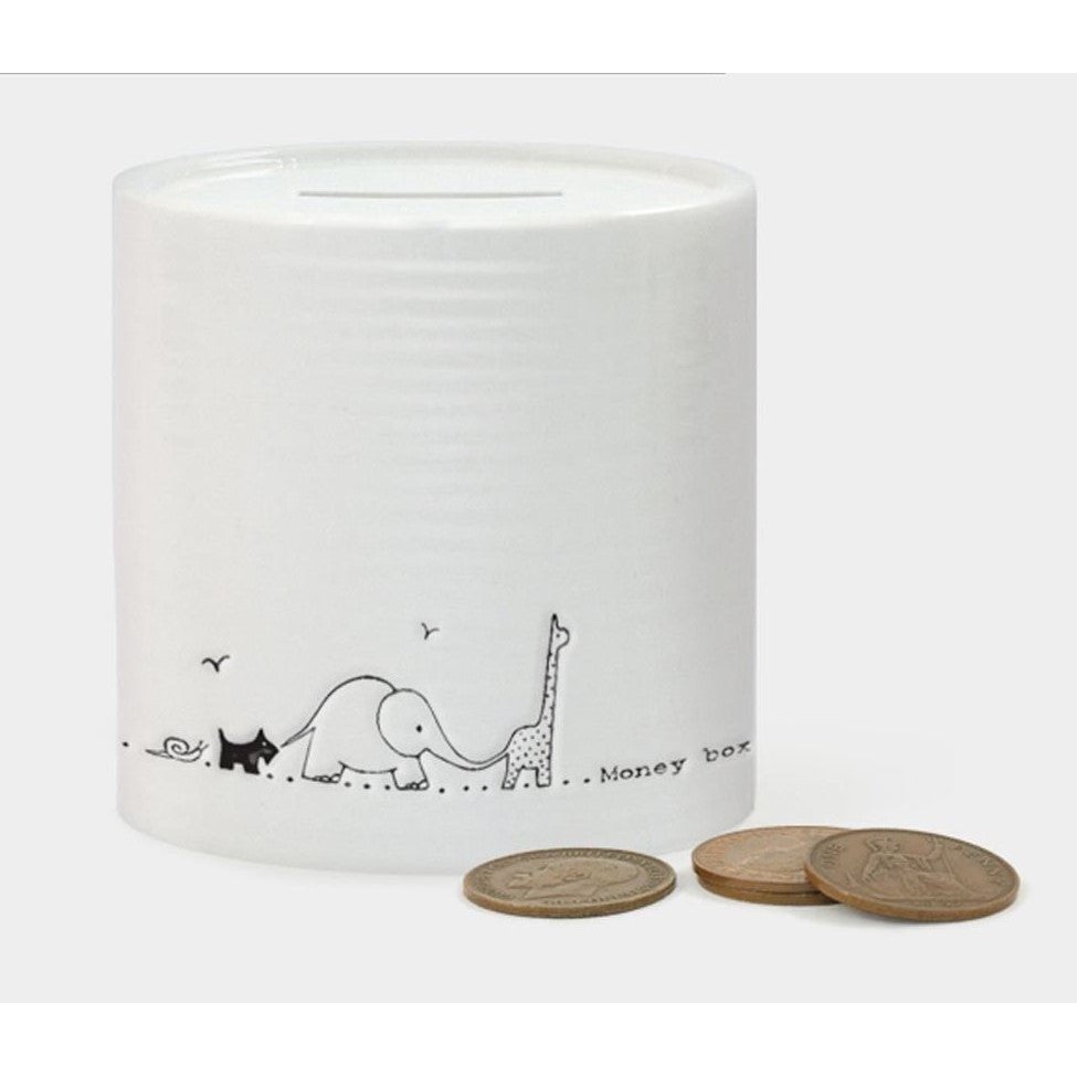 Porcelain Money Box With Animals By East Of India Ideal For Baby - Present Days