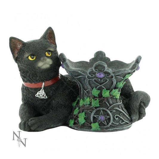 Cosmo Black Cat Crystal Ball Holder By Nemesis Now