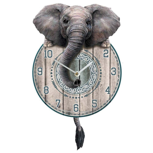 Trunkin' Tickin' Elephant Pendulum Wall Clock By Nemesis Now