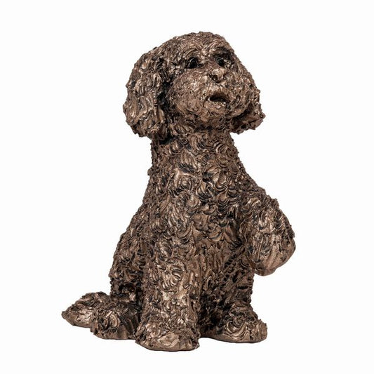 Frith Miniature Cockapoo Begging Bella In Cold Cast Bronze Made In UK