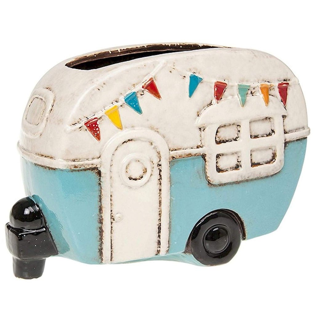 Retro Caravan Planter - Plant Pot By Village Pottery