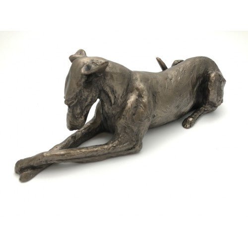 Frith - Chester Lurcher Thinking Dog Sculpture By Harriet Dunn