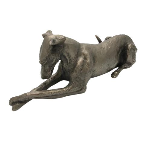 Frith - Chester Lurcher Thinking Dog Sculpture By Harriet Dunn