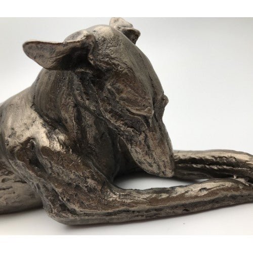 Frith - Chester Lurcher Thinking Dog Sculpture By Harriet Dunn