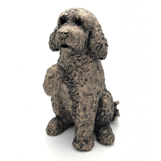 Frith Cockapoo Clover With Paw Up Figure In Cold Cast Bronze Made In UK