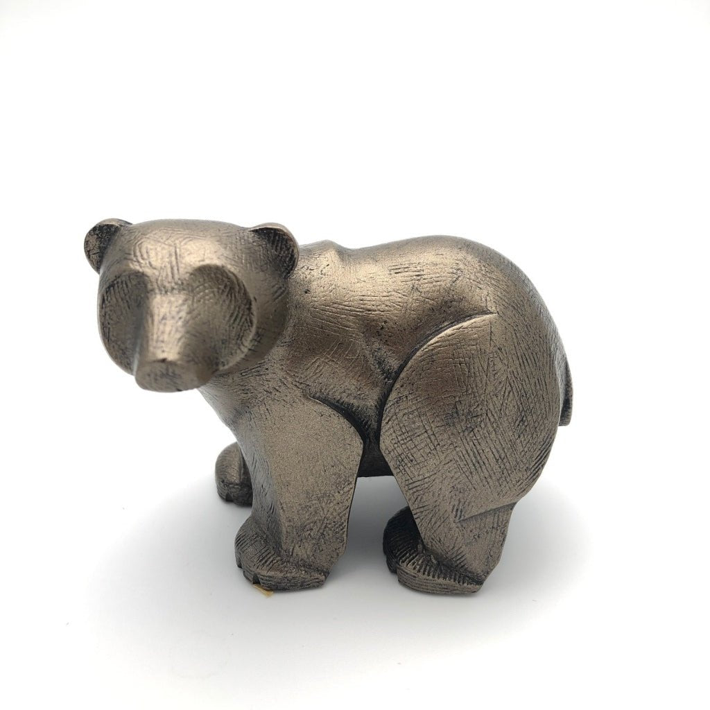 Frith Polar Bear Cub In Cold Cast Bronze Art Doco Style Made In UK