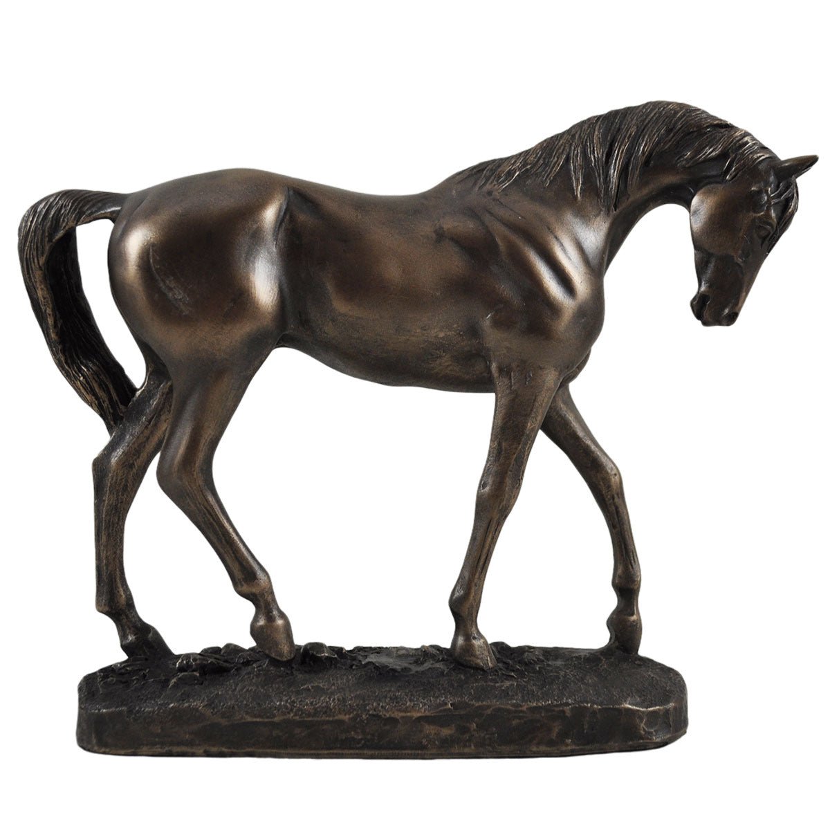 Horse Figure By David Geenty Signed Cold Cast Bronze Graceful