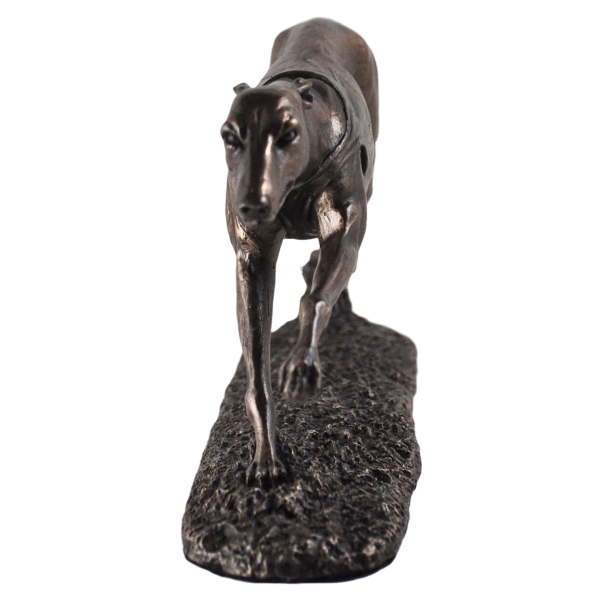 Single Racing Greyhound Figure Cold Cast Bronze