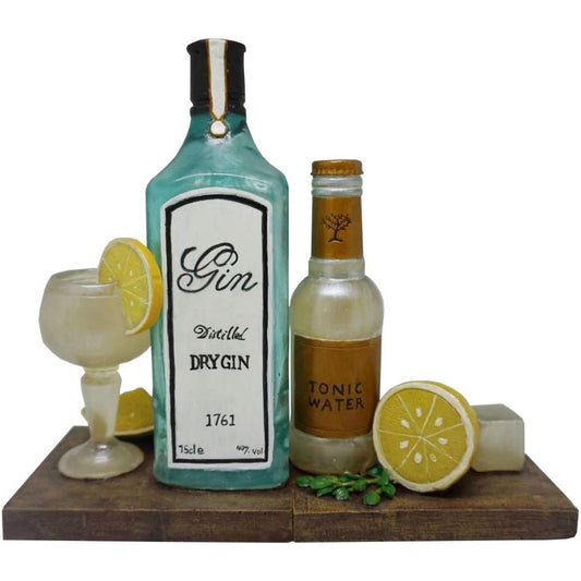 Gin & Tonic Themed Shelf Tidy Bookends