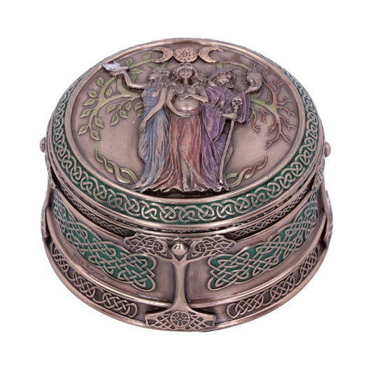 Maiden, Mother & Crone Triple Moon Pagan Trinket Box 9.5 cm
