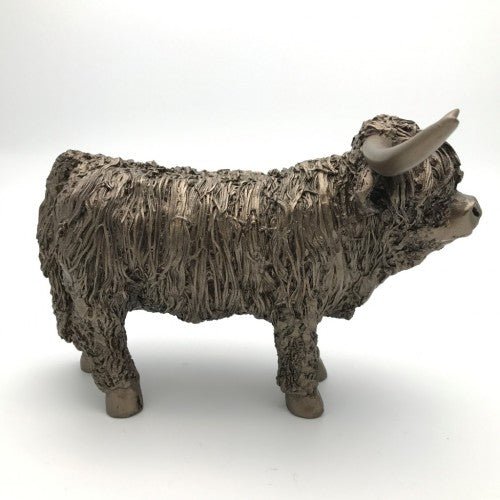 Frith - Highland Cow Standing Medium Sculpture By Veronica Ballan