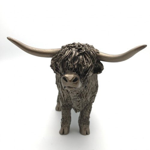 Frith - Highland Cow Standing Medium Sculpture By Veronica Ballan