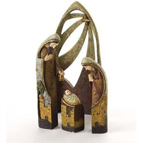 Christmas Decoration Nativity With Bethlehem Scene