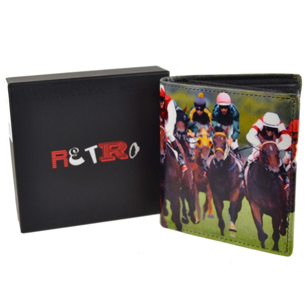 Golunski Retro Gents Leather Wallet With Horse Racing Design - Present Days