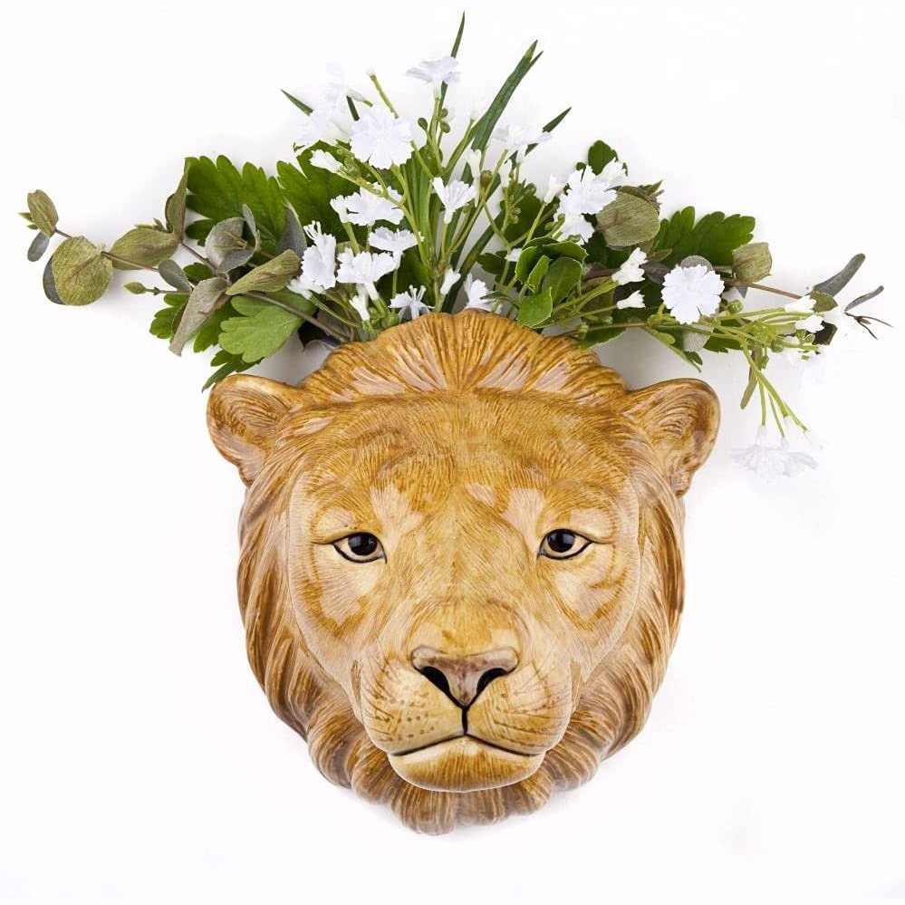 Lion Wall Vase