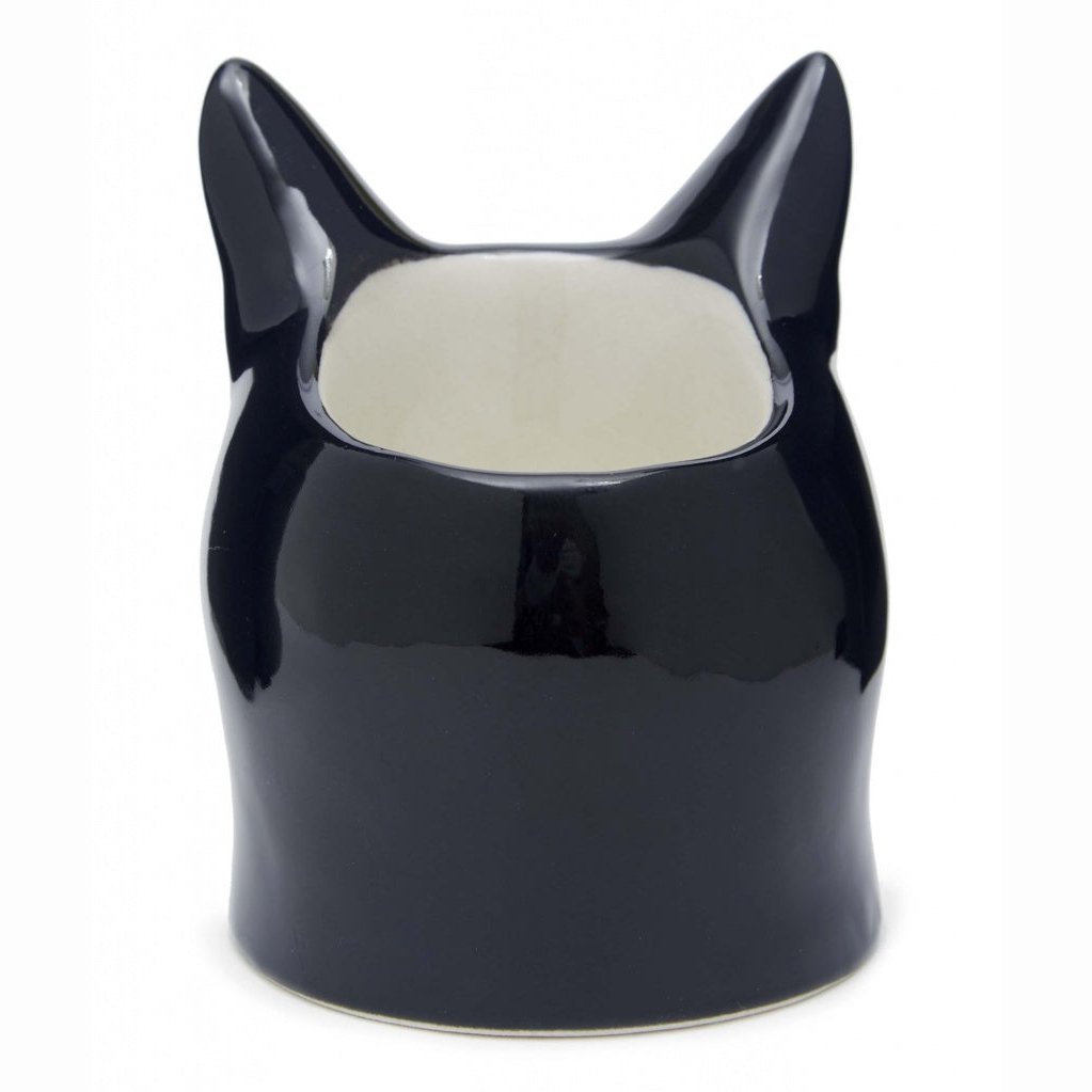 Lucky Black Cat Face Egg Cup
