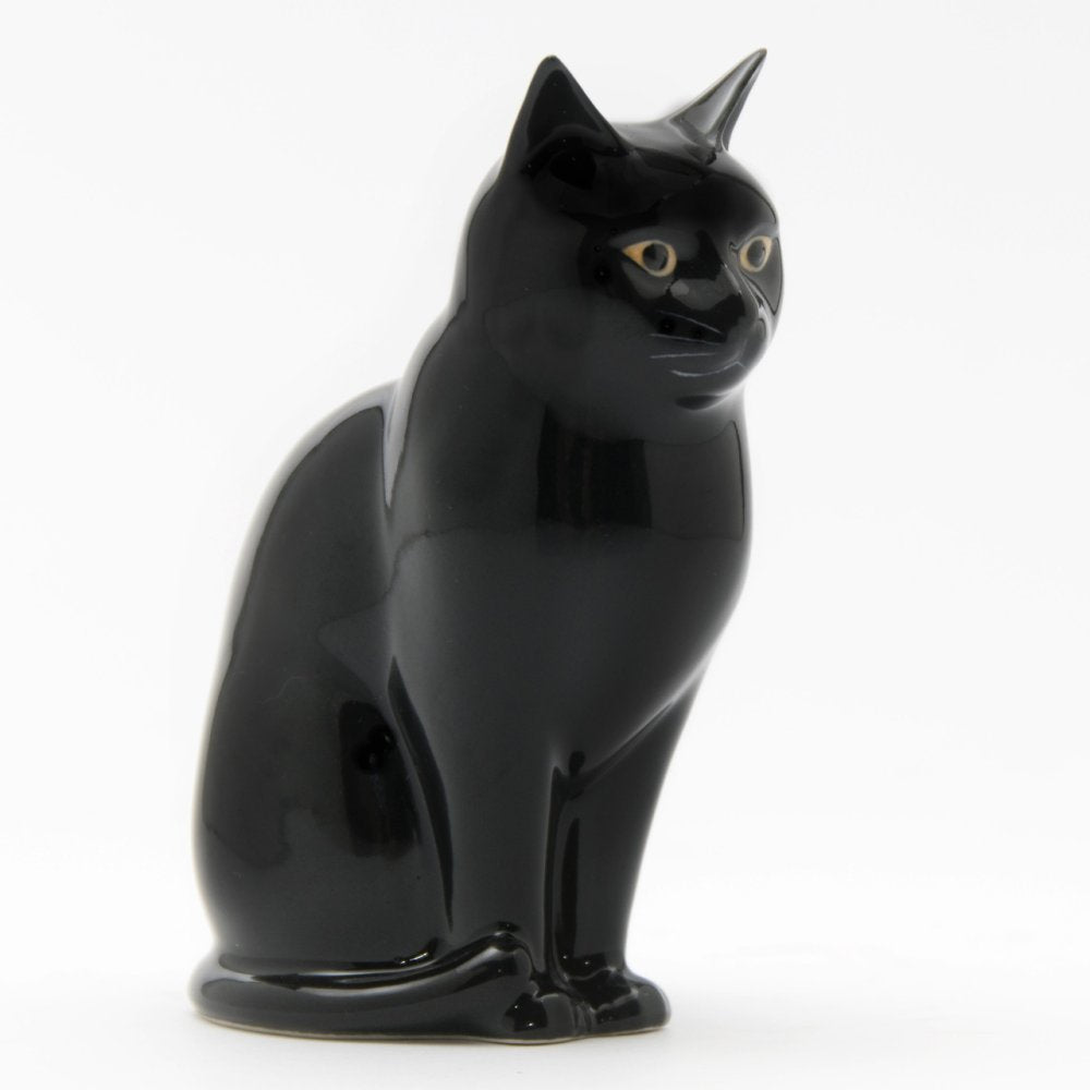 Lucky Black Cat Large Flower Vase