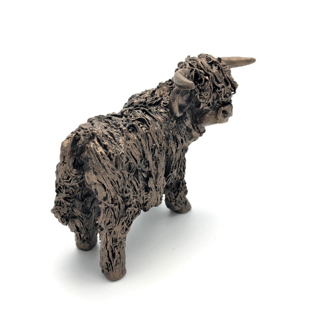 Frith Miniature Highland Bull Standing Malcolm, Cold Cast Bronze Made In UK