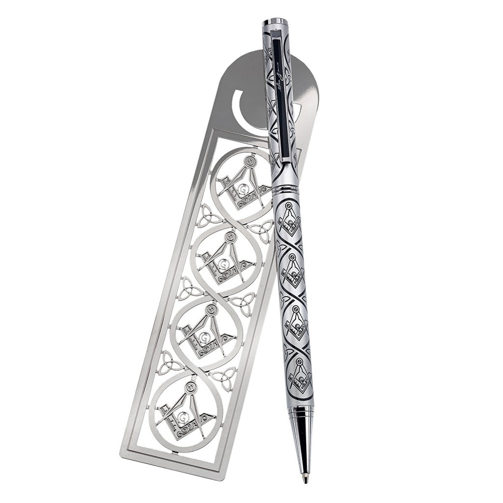 Masonic Ballpoint Pen and Bookmark Set in Presentation Box
