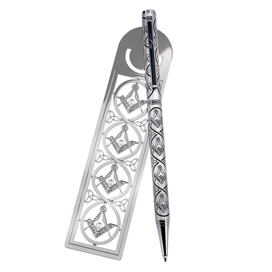 Masonic Ballpoint Pen and Bookmark Set in Presentation Box