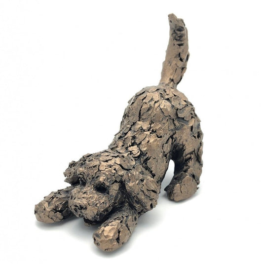 Frith Miniature Cockapoo Playing Mischief In Cold Cast Bronze Made In UK
