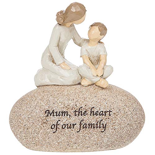 Mum The Heart Of Our Family Sentimental Pebble Figure