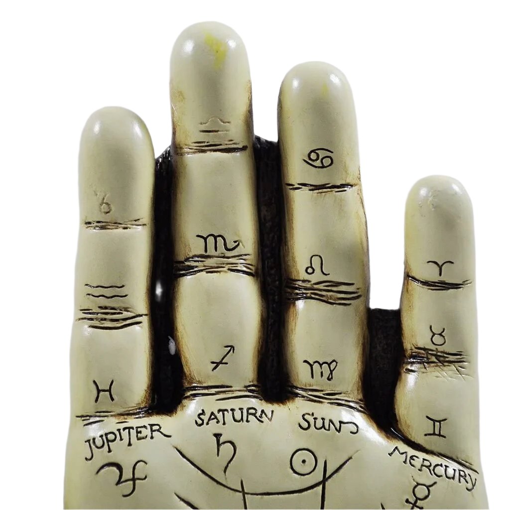Palmistry Hand Ornament With Reading Instruction Booklet 19cm