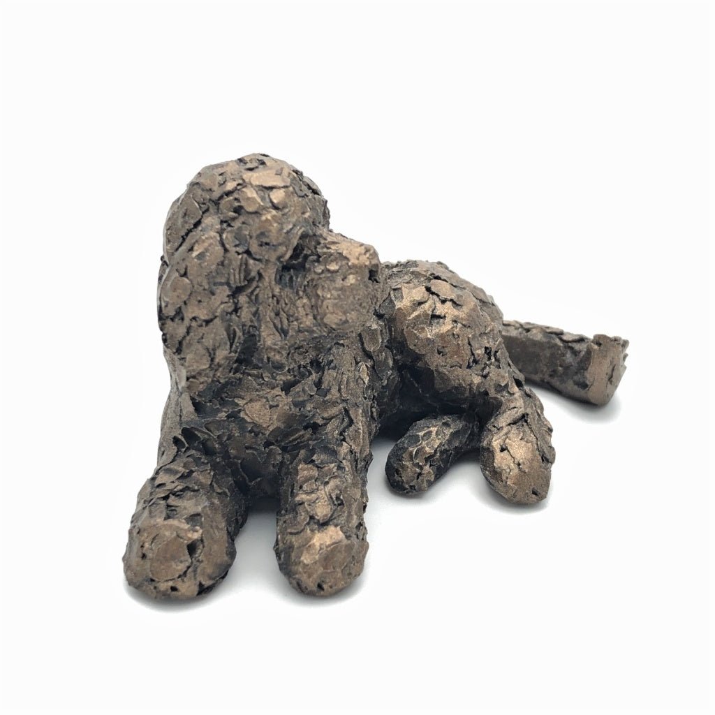 Frith Miniature Cockapoo Laying Down Pickwick In Cold Cast Bronze Made In UK