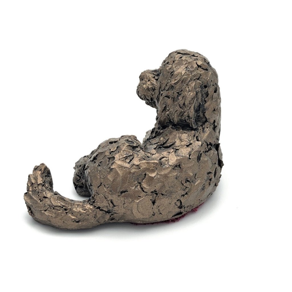 Frith Miniature Cockapoo Laying Down Pickwick In Cold Cast Bronze Made In UK
