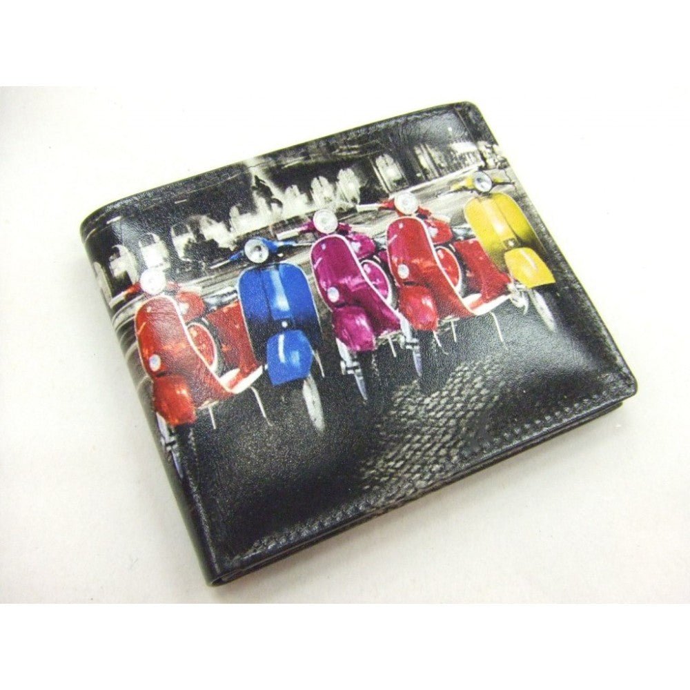 Golunski Retro Gents Leather Wallet With Scooter - Mod Design - Present Days