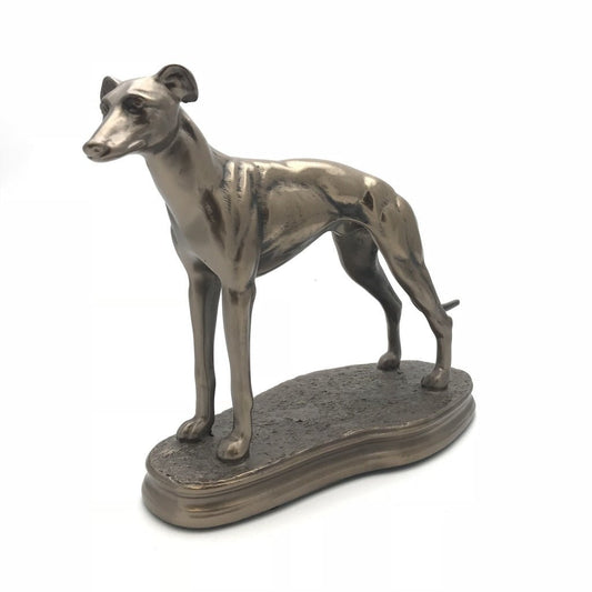 Standing Greyhound Figure Cold Cast Bronze By Beauchamp Bronze