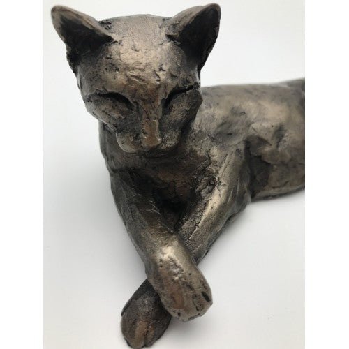 Frith - Tinkabelle Laying Down Cat Sculpture By Paul Jenkins