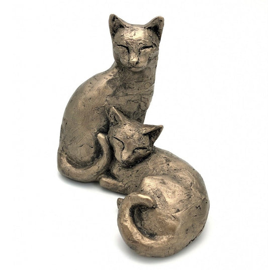 Frith Double Cat Sculpture Toby & Poppy By Paul Jenkins Made In UK