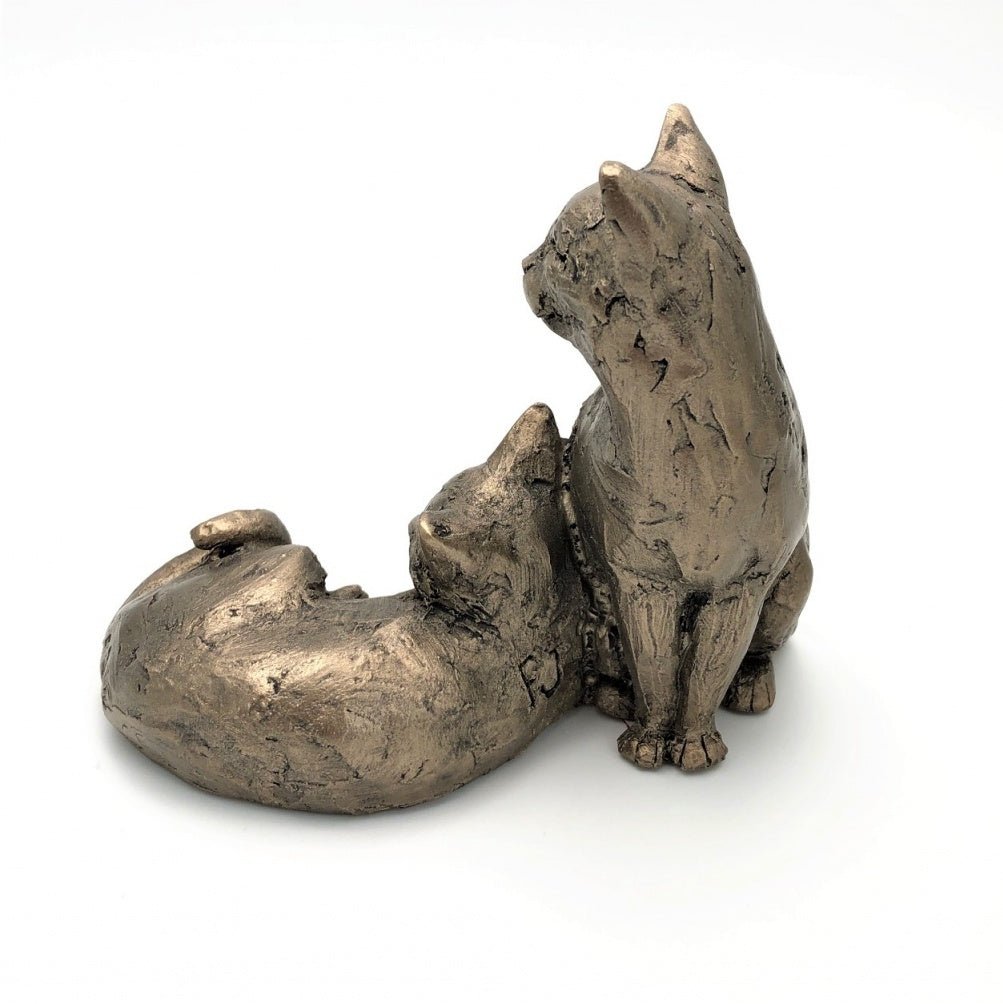 Frith Double Cat Sculpture Toby & Poppy By Paul Jenkins Made In UK