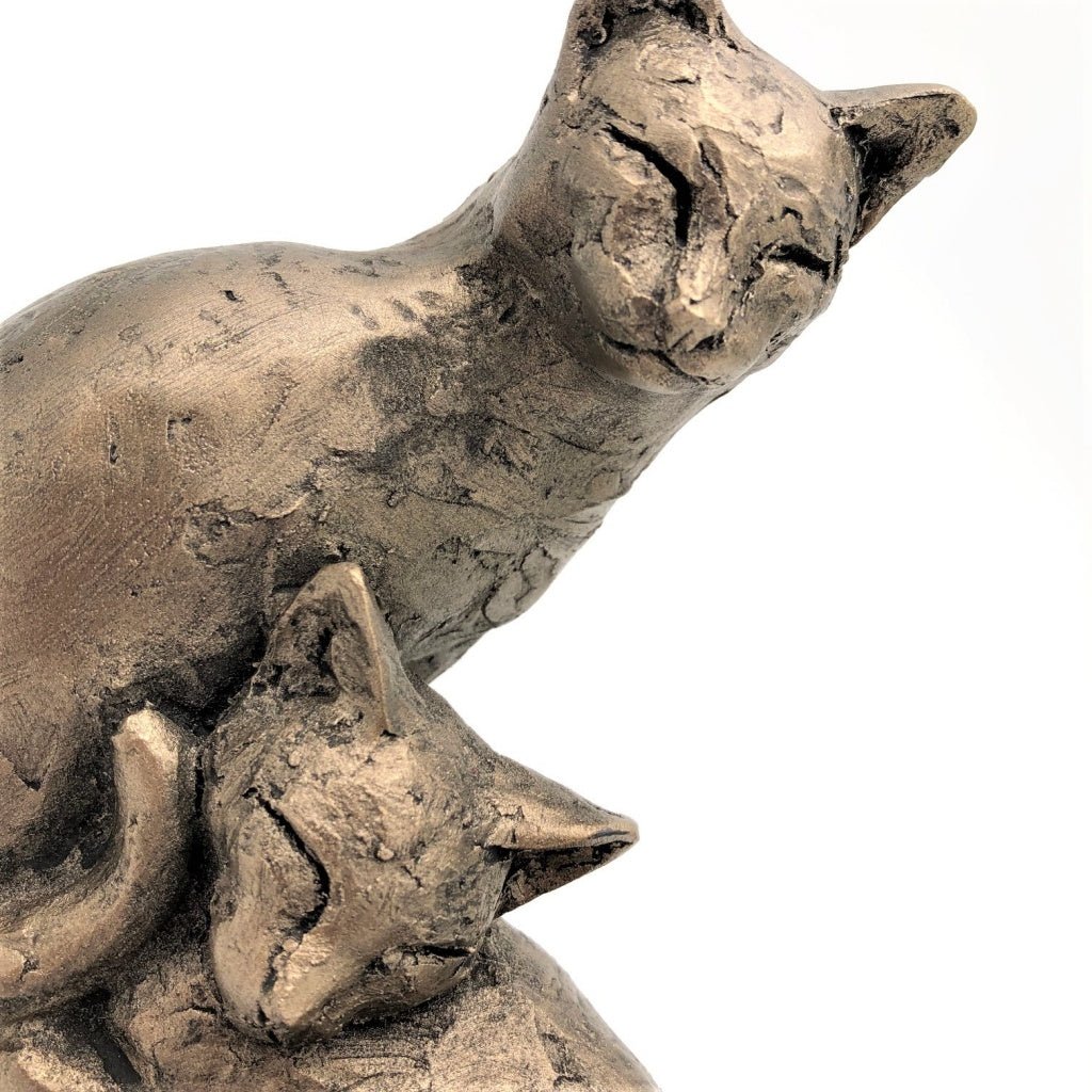 Frith Double Cat Sculpture Toby & Poppy By Paul Jenkins Made In UK