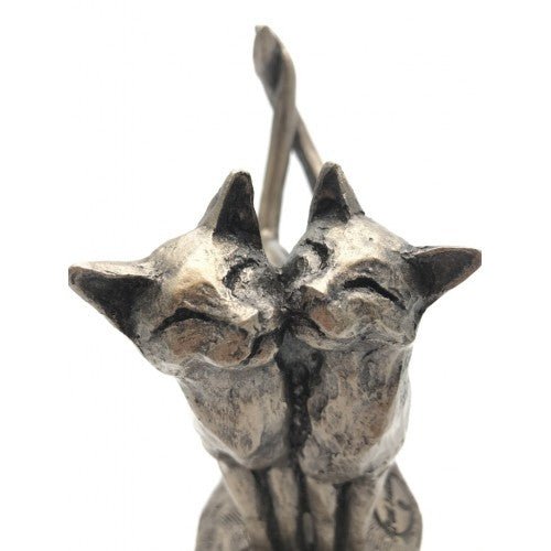 Frith - Two's Company Double Cat Sculpture By Paul Jenkins