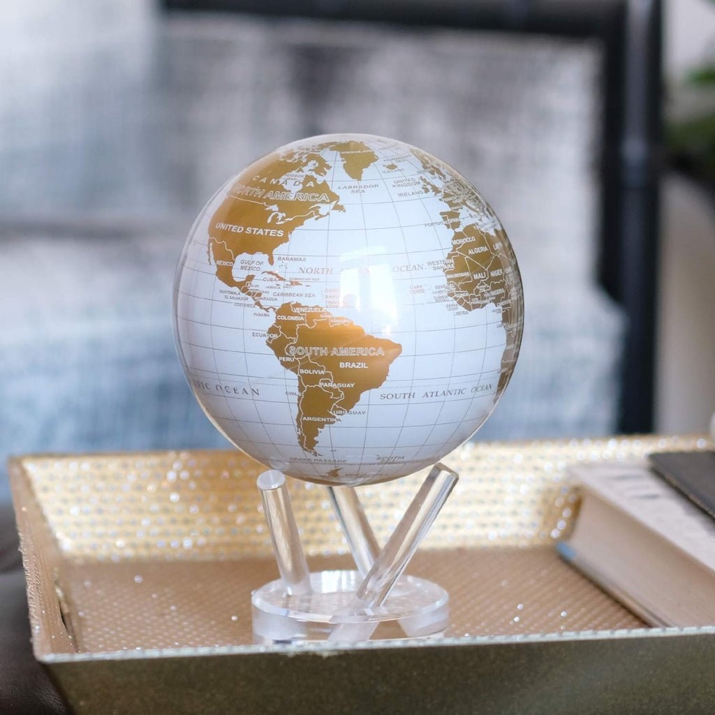 MOVA White & Gold 4.5" Globe