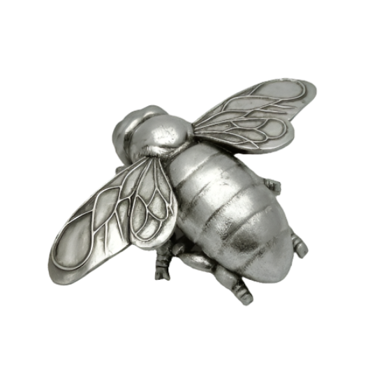 Silver Bee Hanging Or Free Standing Ornament 20 cm