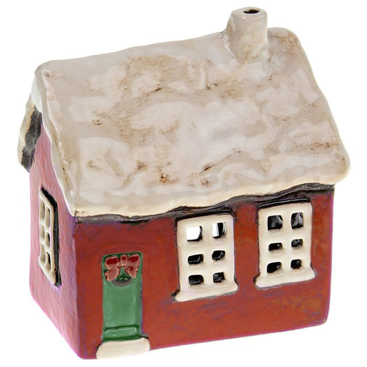 Village Pottery Christmas Cottage Tealight Holder