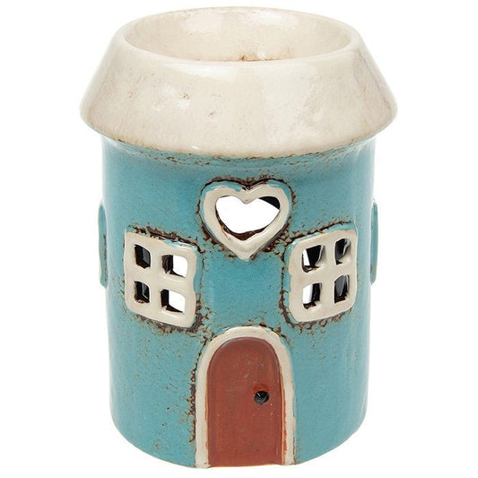 Blue House Ceramic Tealight Warmer for Wax Melts and Oil