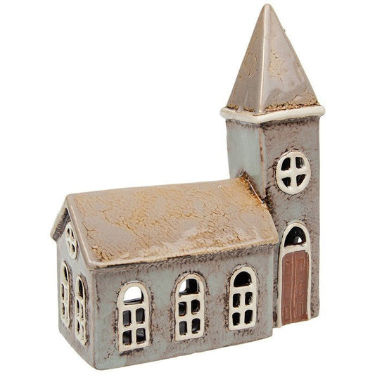 Church Ceramic Tealight Holder