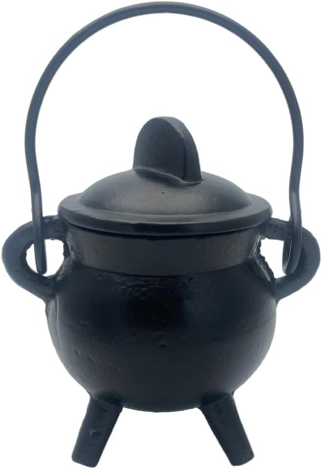 Cast Iron Cauldron Small Plain Witch & Magic Accessory for Wicca Potions Neopaganism